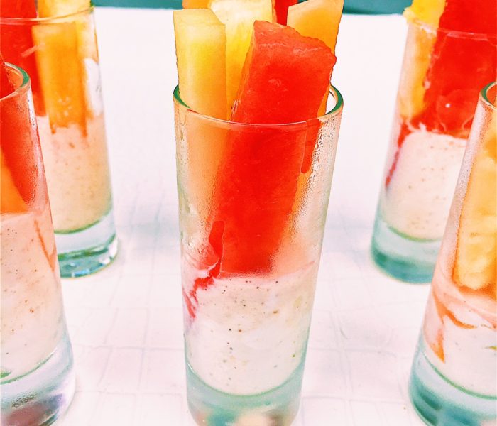 Fruit Sticks With Coconut Yogurt Dip