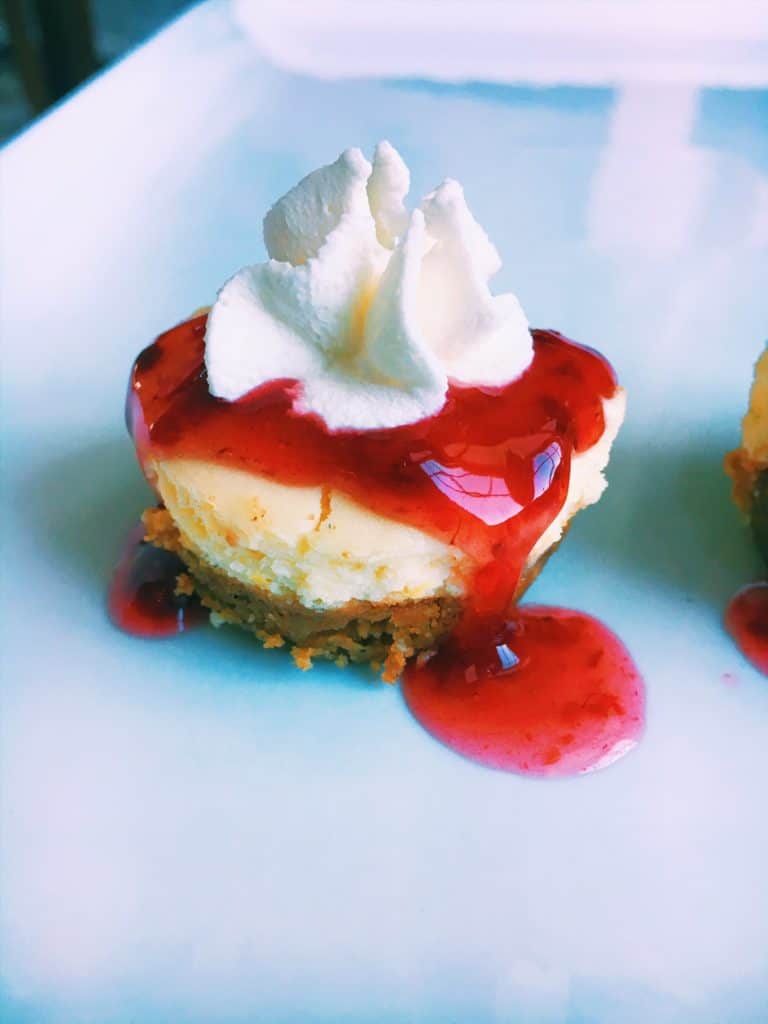 Mini Chambord Cheesecakes With Cookie Crust