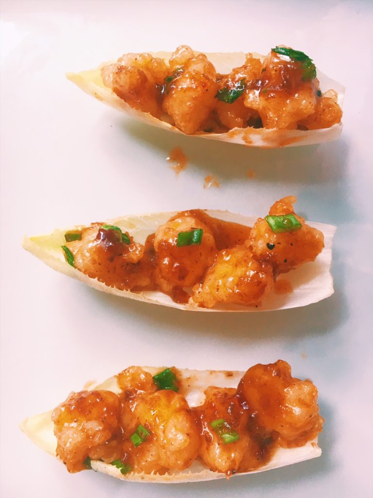 Sweet Chili Shrimp Tempura Boats