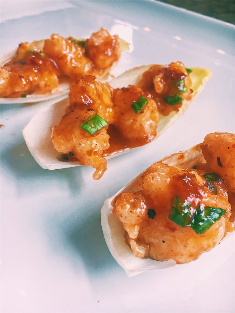 Sweet Chili Shrimp Tempura Boats