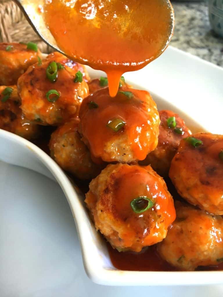 Brown Sugar Buffalo Chicken Meatballs