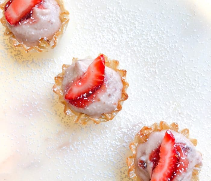 Easy Strawberry Cream Cheese Phyllo Cups