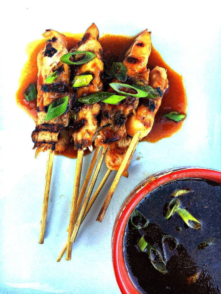 Easy ginger chicken satay skewers perfect for your next party having only 7 ingredients!