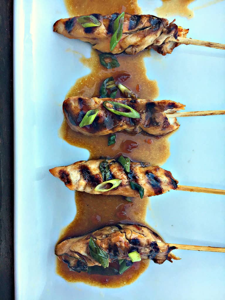 Ginger Chicken Satay Skewers