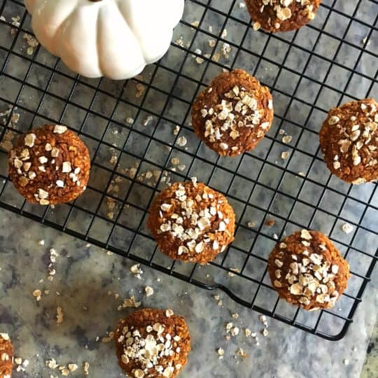 Healthy Oatmeal Pumpkin Mini Muffins
