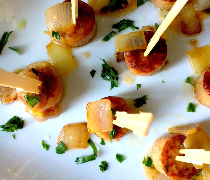 Sweet Apple Chicken Sausage Bites