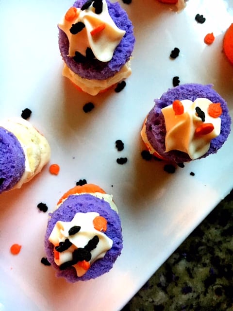 Easy Halloween Mini Cake Stacks