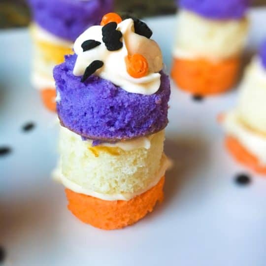 Easy Halloween Mini Cake Stacks
