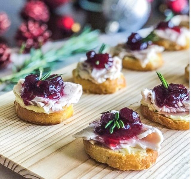 Turkey Cranberry Crostini