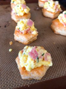 Puff Pastry Breakfast Cups With Honey Dijon Sauce