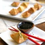 Avocado Cream Cheese Wontons With Sesame