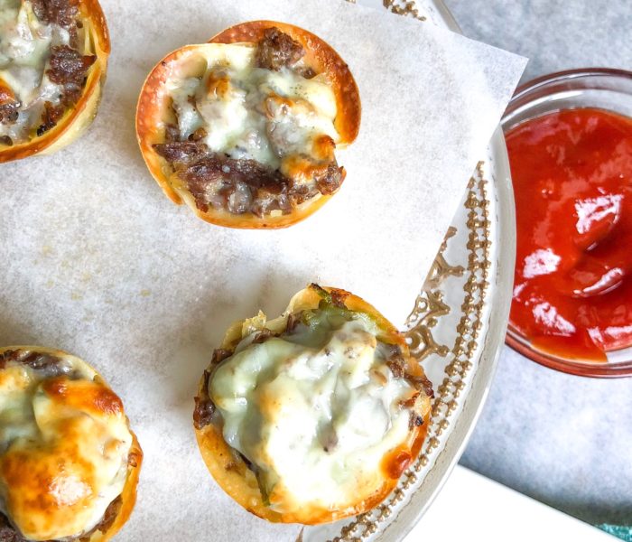 Crispy Philly Cheesesteak Appetizer Cups