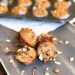 An easy on the go recipe! Healthy Grab-and-Go Banana Walnut Muffins are moist and freezer friendly!