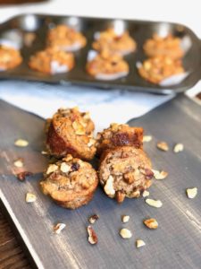 An easy on the go recipe! Healthy Grab-and-Go Banana Walnut Muffins are moist and freezer friendly!