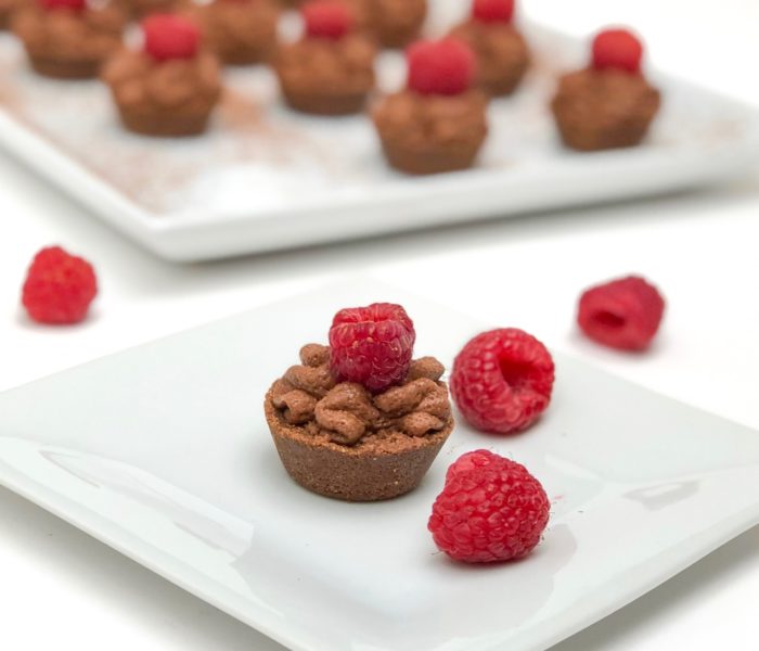 Quick Chocolate Raspberry Mousse Tartlets