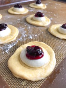 Crescent Dough Blueberry Cream Cheese Danish Bites