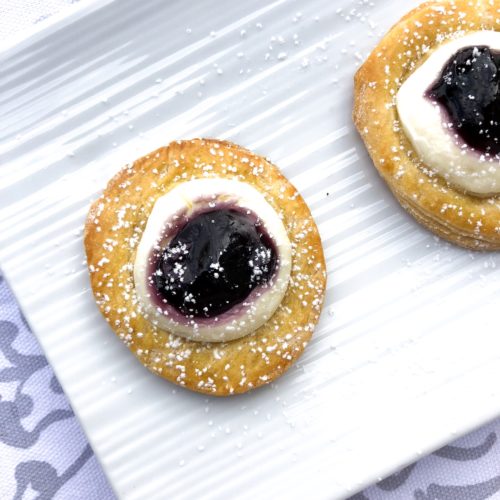 Puff Pastry Blueberry Cheese Danish Bites