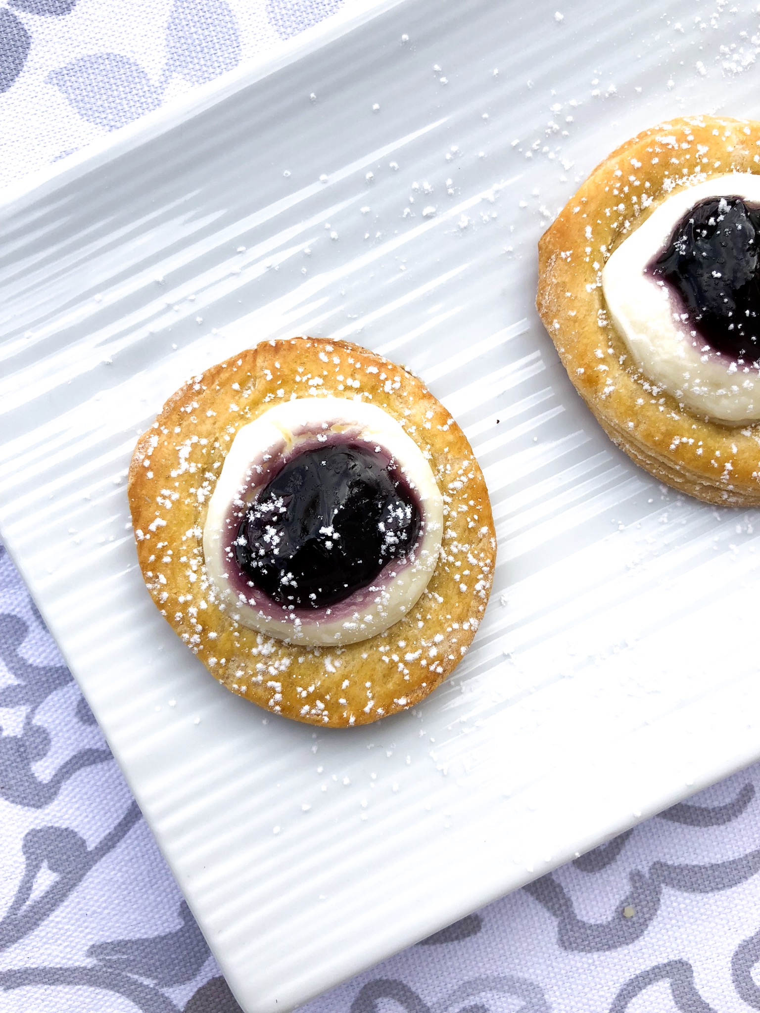 Puff Pastry Blueberry Cheese Danish Bites