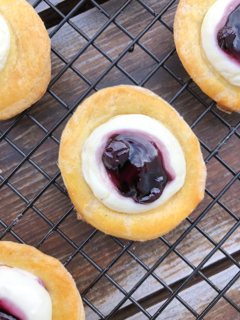 Crescent Dough Blueberry Cream Cheese Danish Bites