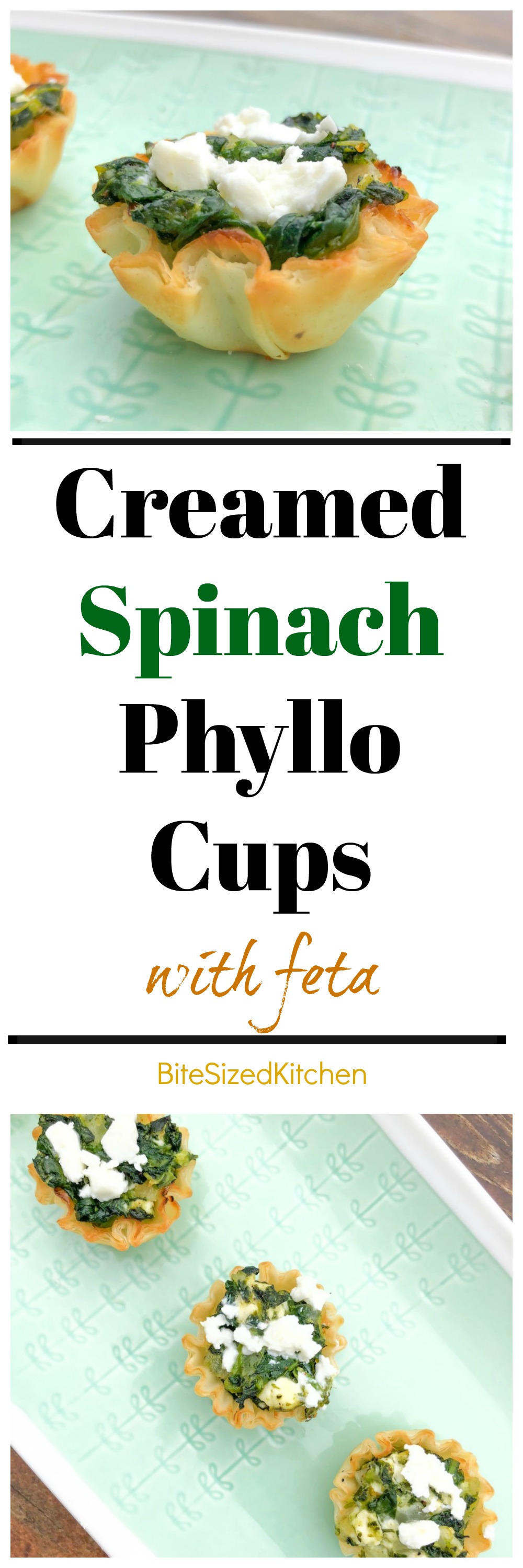 Quick and Easy Phyllo Cup Appetizer | Phyllo Dough Appetizer | Creamed Spinach Feta Appetizer | Mini Spanikopita Bites | Appetizer for parties | Vegetarian appetizer | Filo Cups Appetizer For A Crowd