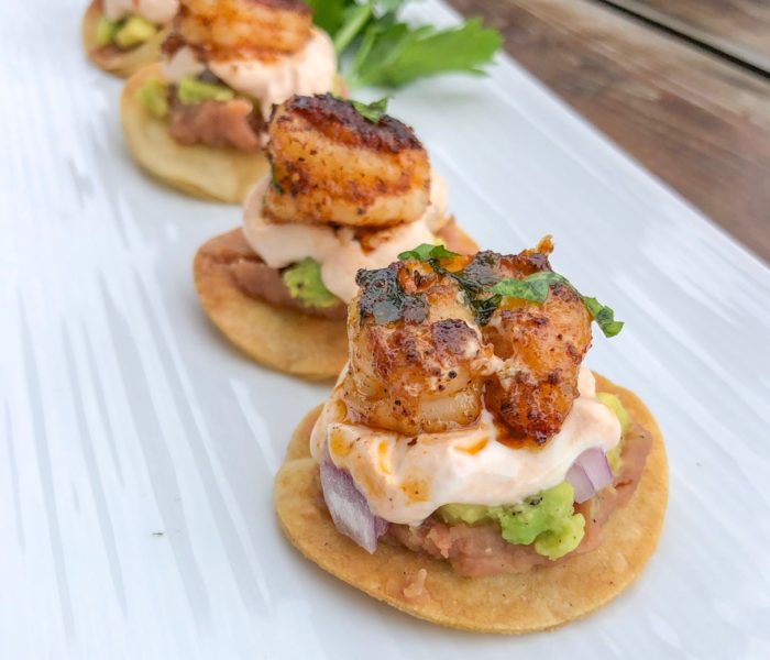 Healthy Shrimp Tostadas Bites