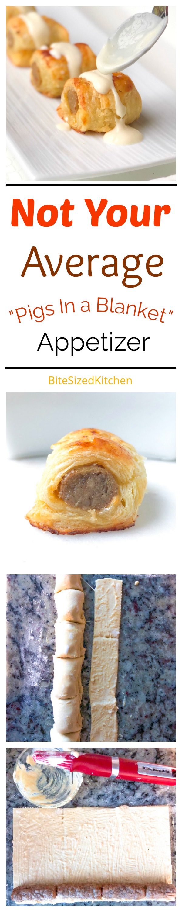 Puff Pastry Sausage Appetizer | Pigs In A Blanket | Sausage | Finger Foods | Savory | Make Ahead | Frozen | Easy | Recipe | Bite Size | Mini Appetizers For Any Party