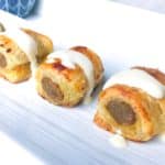 Puff Pastry Sausage Bites with Creamy Dijon Sauce