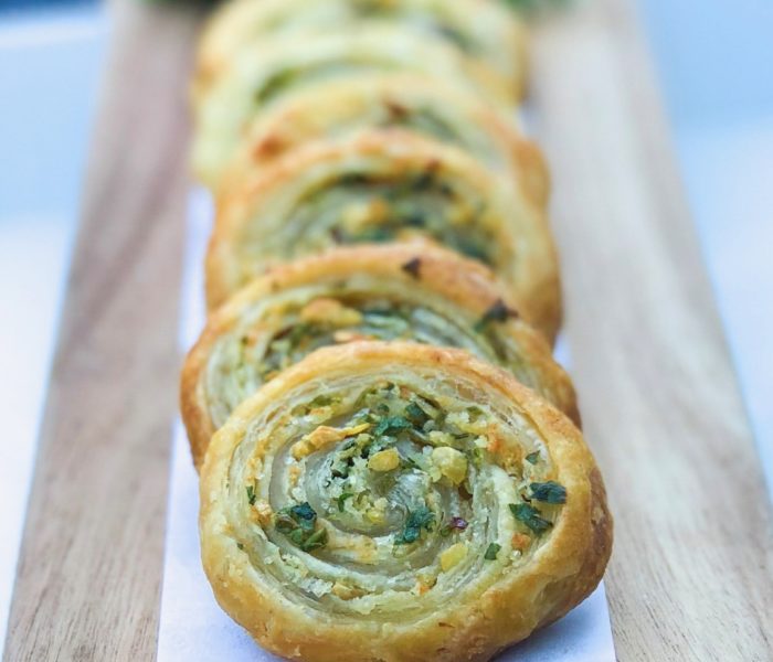 Puff Pastry Garlic n’ Herb Pinwheels