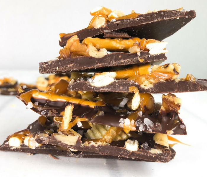 Salted Dark Chocolate Snack Bark