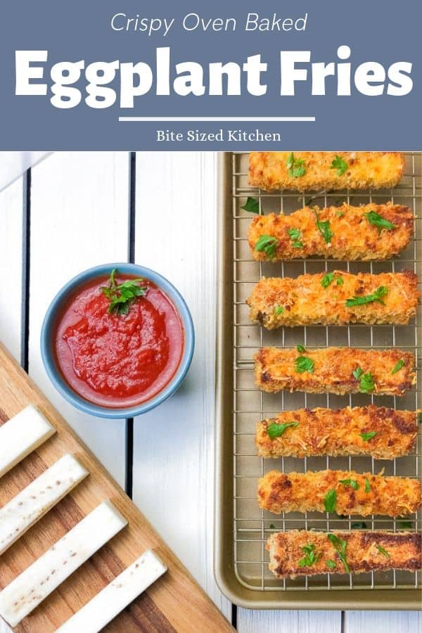 Homemade easy crispy eggplant french fries recipe. A fun healthy finger food for parties! Serve with multiple dipping sauces!
