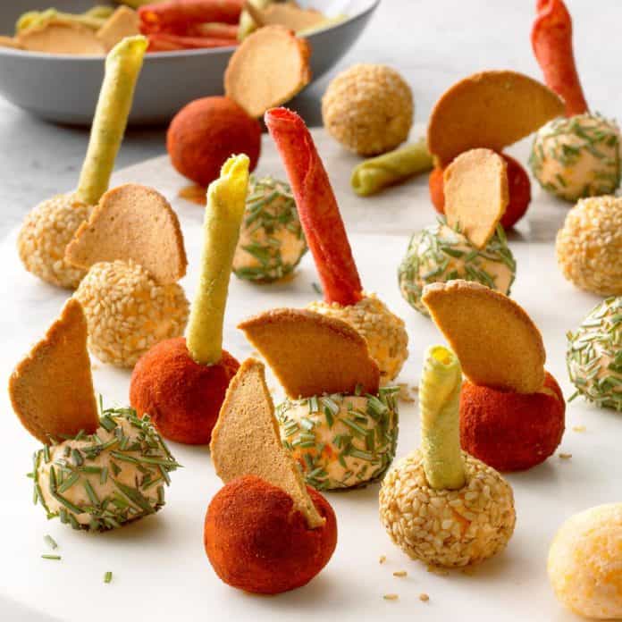 cheese balls rolled in herbs